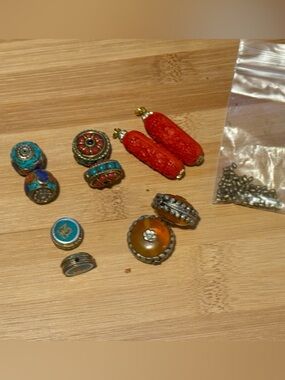 Handcrafted beads for jewelry making